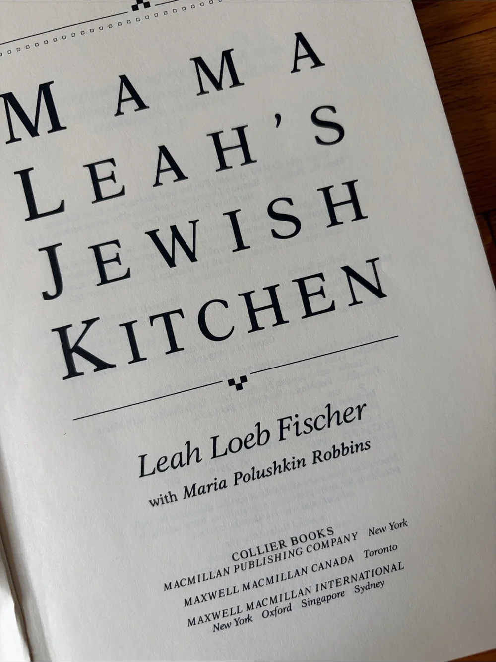 Mama Leah’s Jewish Kitchen Cookbook Vintage Recipes